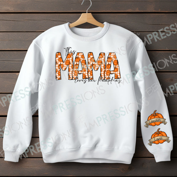 This Mama Loves Her Pumpkins - Customize Names