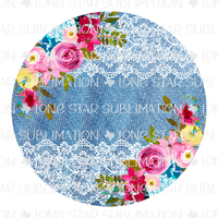 Coaster - Denim Lace & Flowers