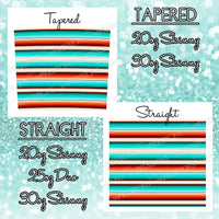 Aqua & Orange Serape - Tumbler Wrap