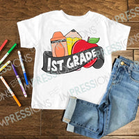 1st Grade - Crayon, Pencil, Apple