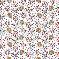 Balls Bats and Gloves Pattern Small