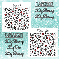 Black and Red Hearts - Tumbler Wrap
