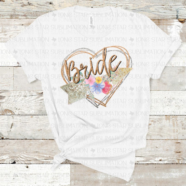 Bride - Glitter with Hearts and Arrow