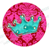 Coaster - Crown with Pink Damask