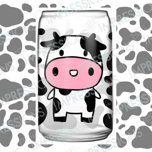 Cow Glass Can Wrap