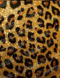 Gold Glitter Leopard Pattern