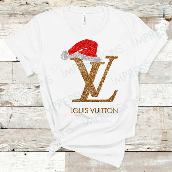 Glittery Designer Logo With Santa Hat