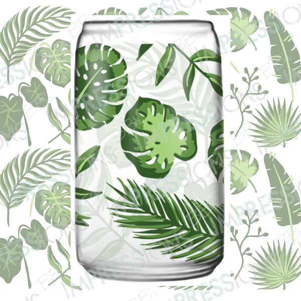 Leaves Glass Can Wrap
