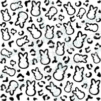 Leopard Peeps Pattern B&W
