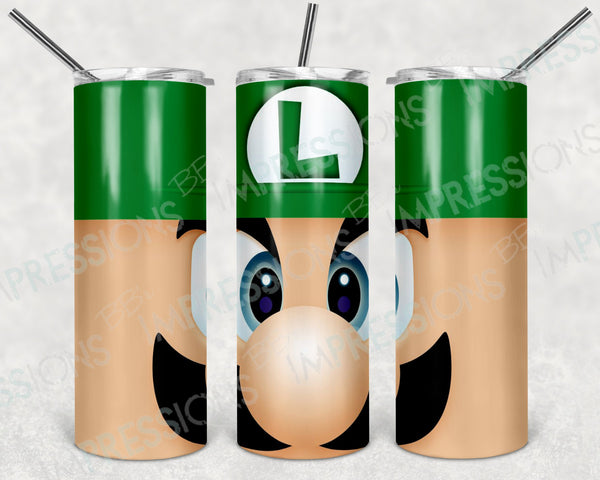 Luigi Face - Tumbler Wrap