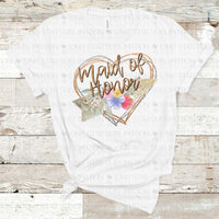 Maid of Honor - Glitter with Hearts and Arrow