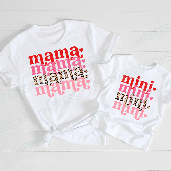 Mama & Mini - Red Pink & Leopard