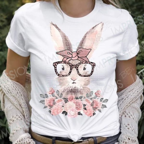 Floral Bunny w/ Glasses