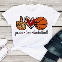 Peace Love Basketball - Glitter