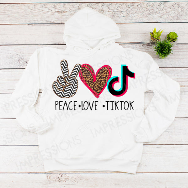 Peace Love TikTok - Leopard