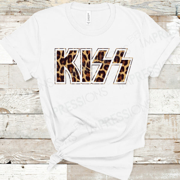 Kiss Logo - Leopard Print