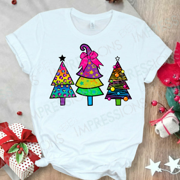 Lisa Frank Inspired Christmas Trees