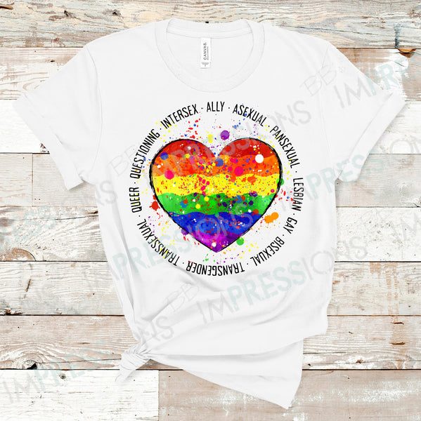 Pride Heart - Rainbow Splatter