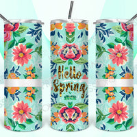 Hello Spring Floral - Tumbler Wrap