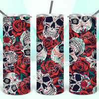 Red Roses & Skulls - Tumbler Wrap