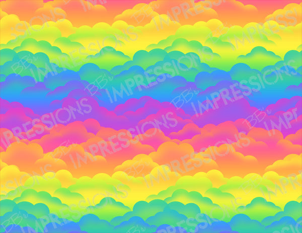 Rainbow Clouds Pattern