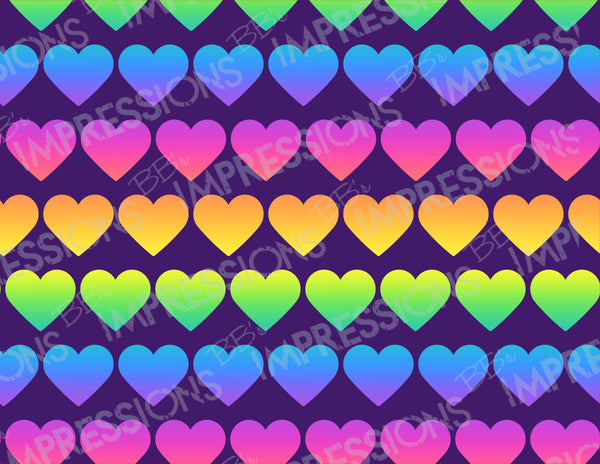 Rainbow Hearts Pattern