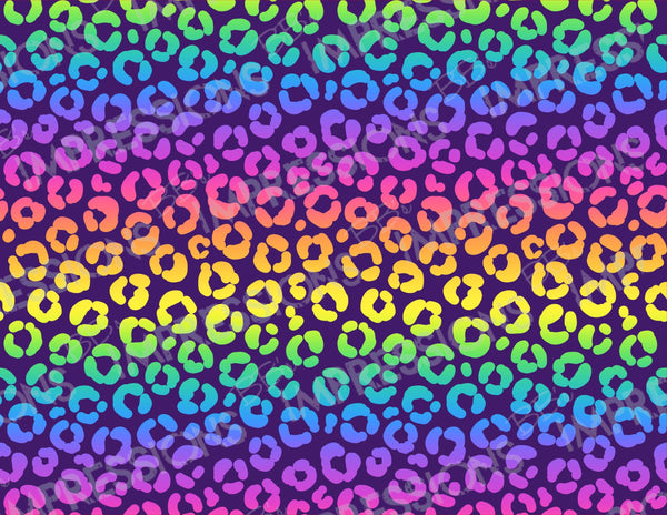Reverse Rainbow Leopard Pattern