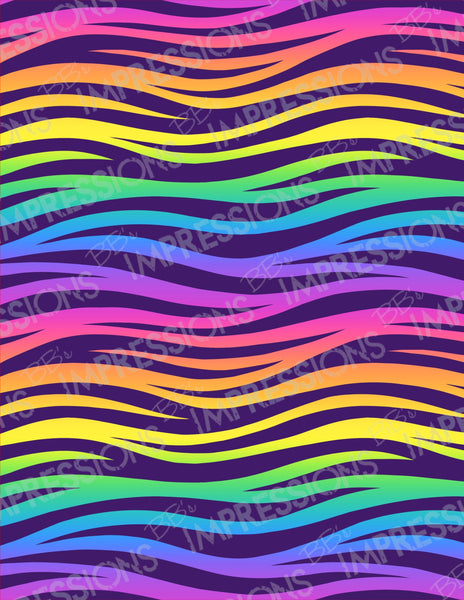 Rainbow Zebra Pattern