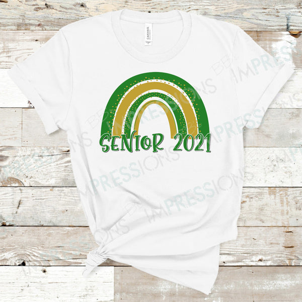 Senior 2021 - Green and Gold Rainbow