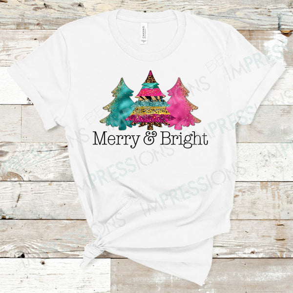 Merry & Bright - Pink and Turquoise Trees