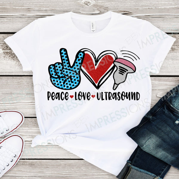 Peace Love Ultrasound - Glitter